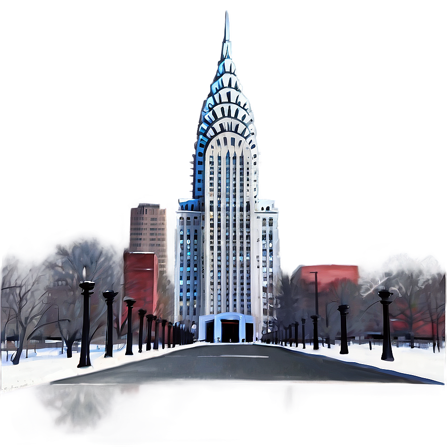 Chrysler Building Winter Scene Png 66 PNG Image