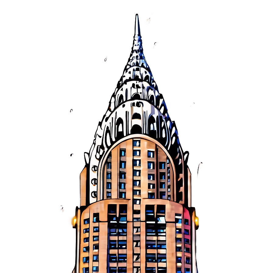 Chrysler Building With Fireworks Png Fcj PNG Image