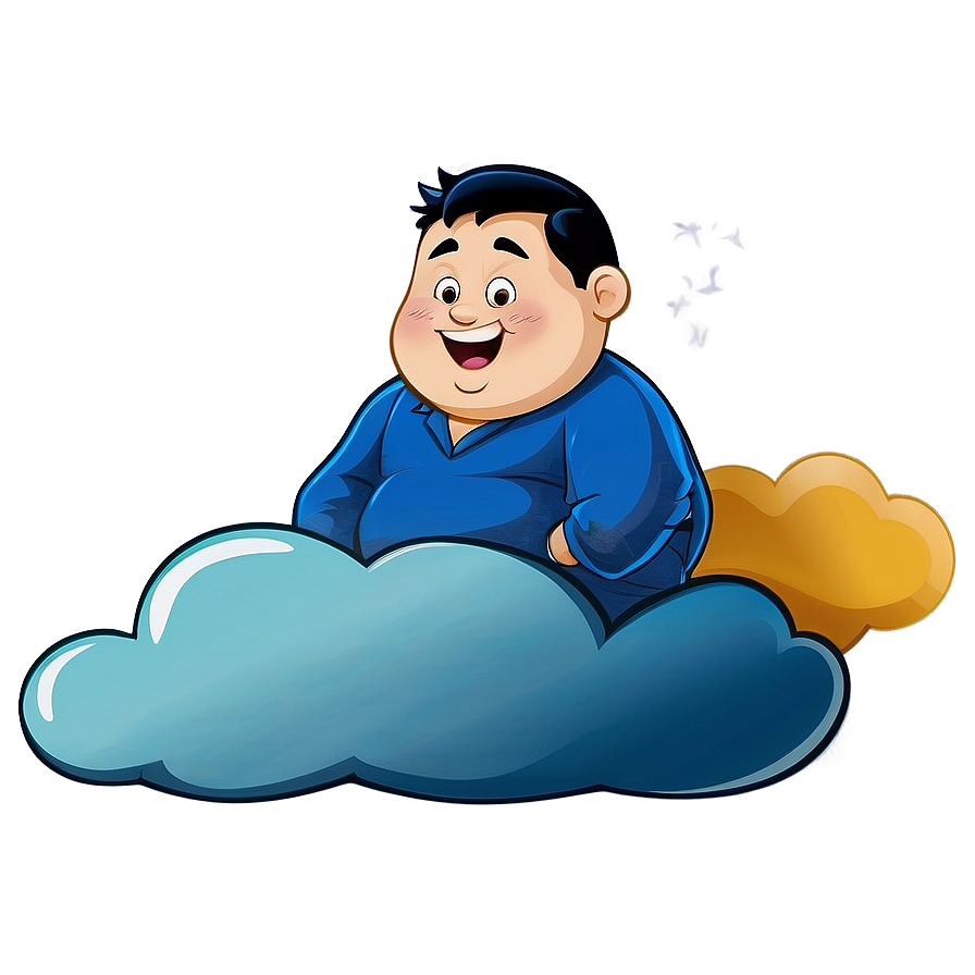 Chubby Cloud Cartoon Png Epm PNG Image