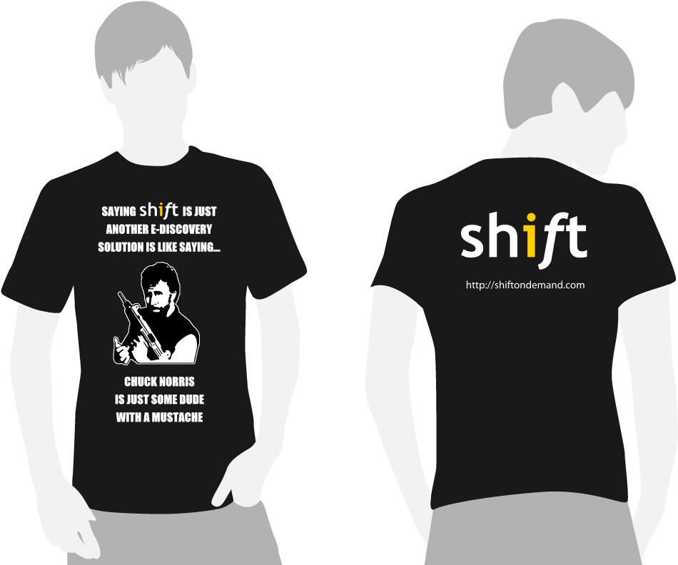 Chuck Norris Shift T Shirt Design PNG Image