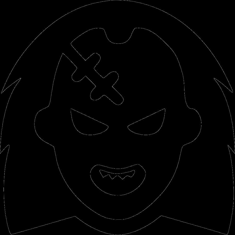 Chucky Iconic Horror Doll Silhouette PNG Image