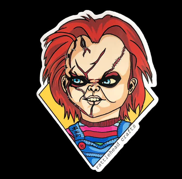 Chucky Sticker Illustration PNG Image