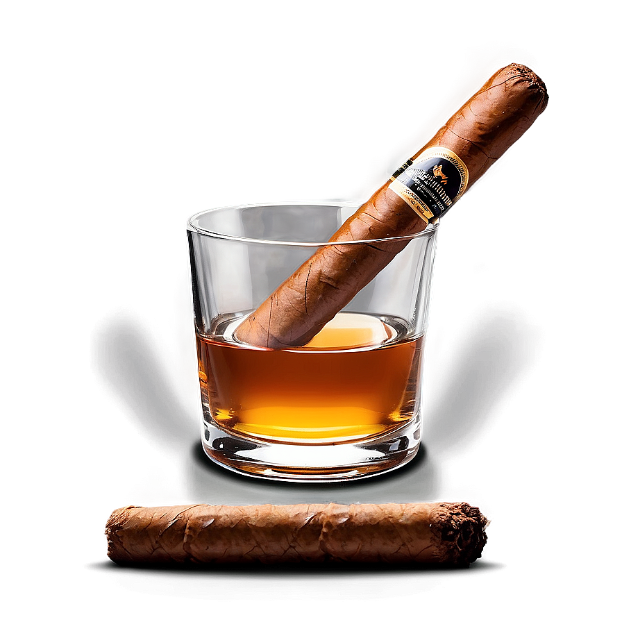 Cigar And Whisky Glass Png Yds PNG Image