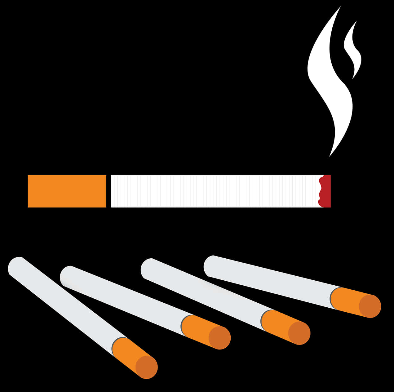 Cigarette Graphic Illustration PNG Image