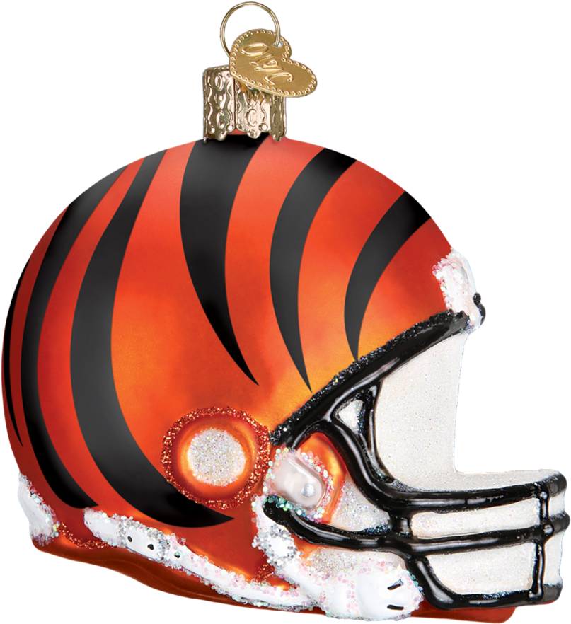 Cincinnati Football Helmet Ornament PNG Image