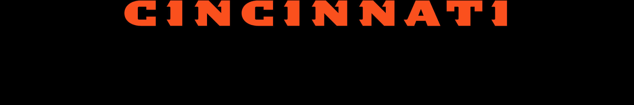 Cincinnati_ Text_ Logo_ Orange_ Black_ Background PNG Image