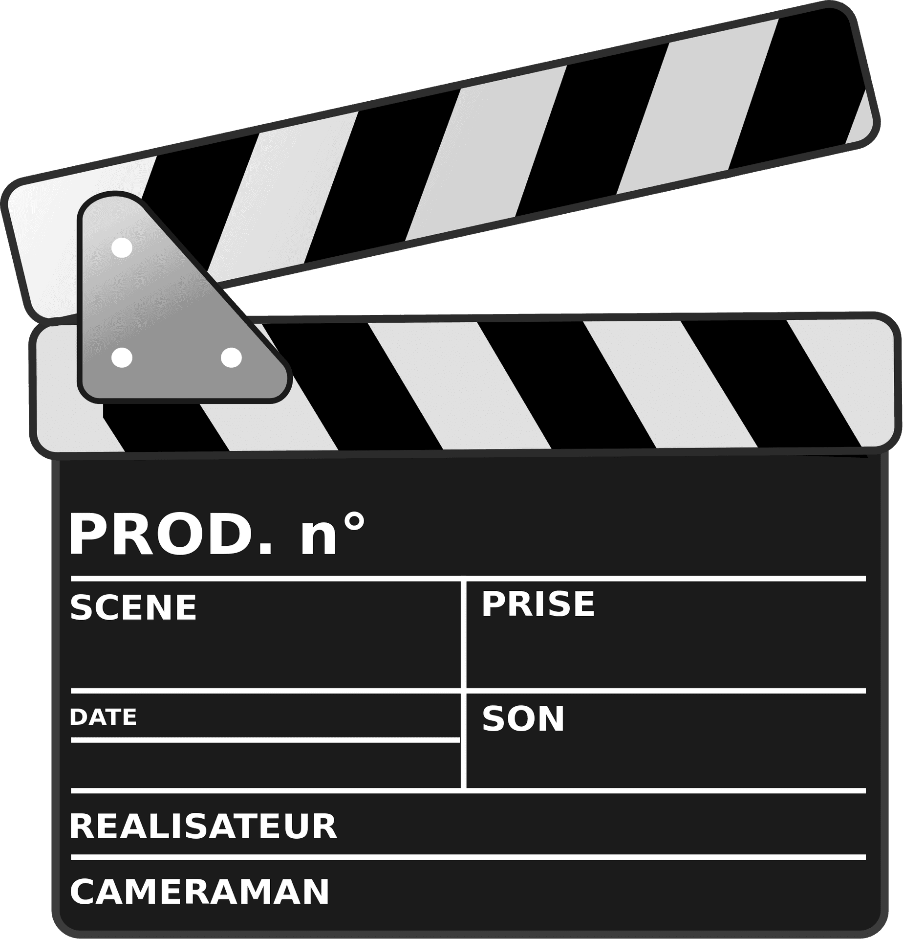 Cinema Clapperboard Vector PNG Image