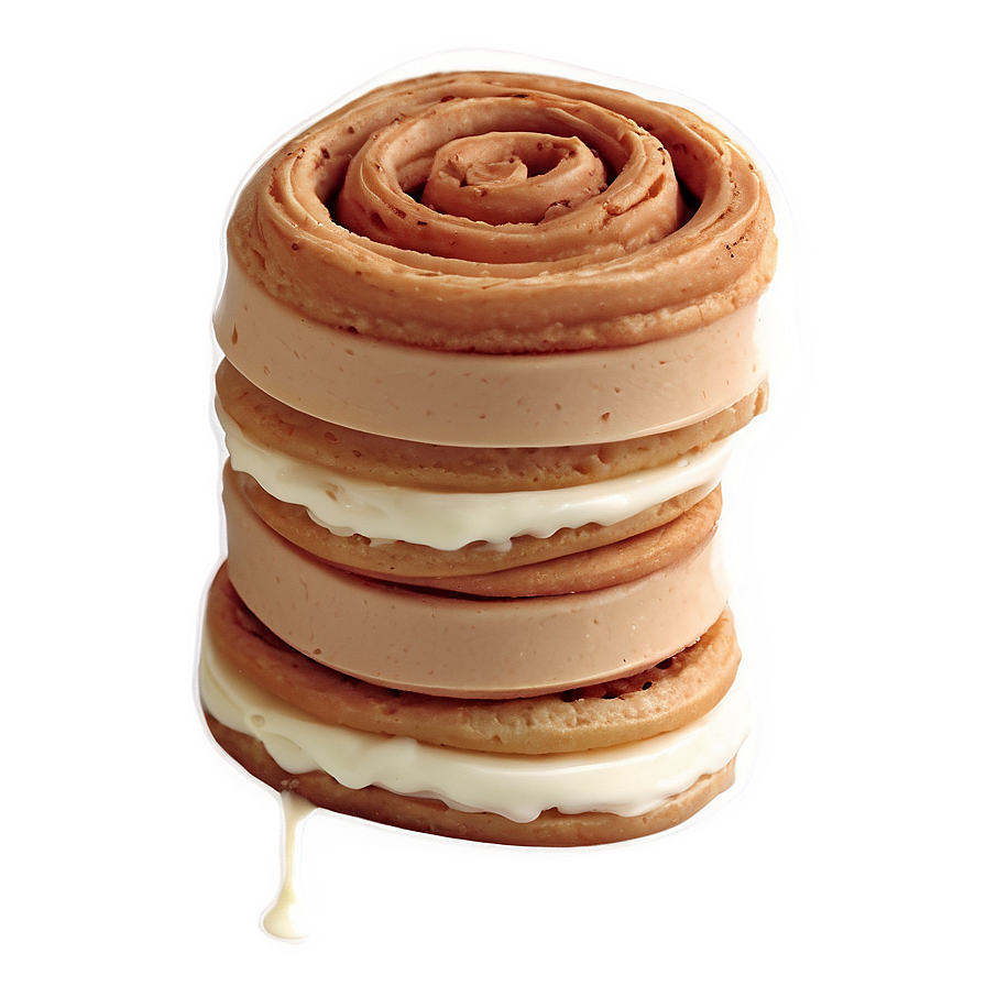 Cinnamon Roll Ice Cream Sandwich Treat Png Qri26 PNG Image