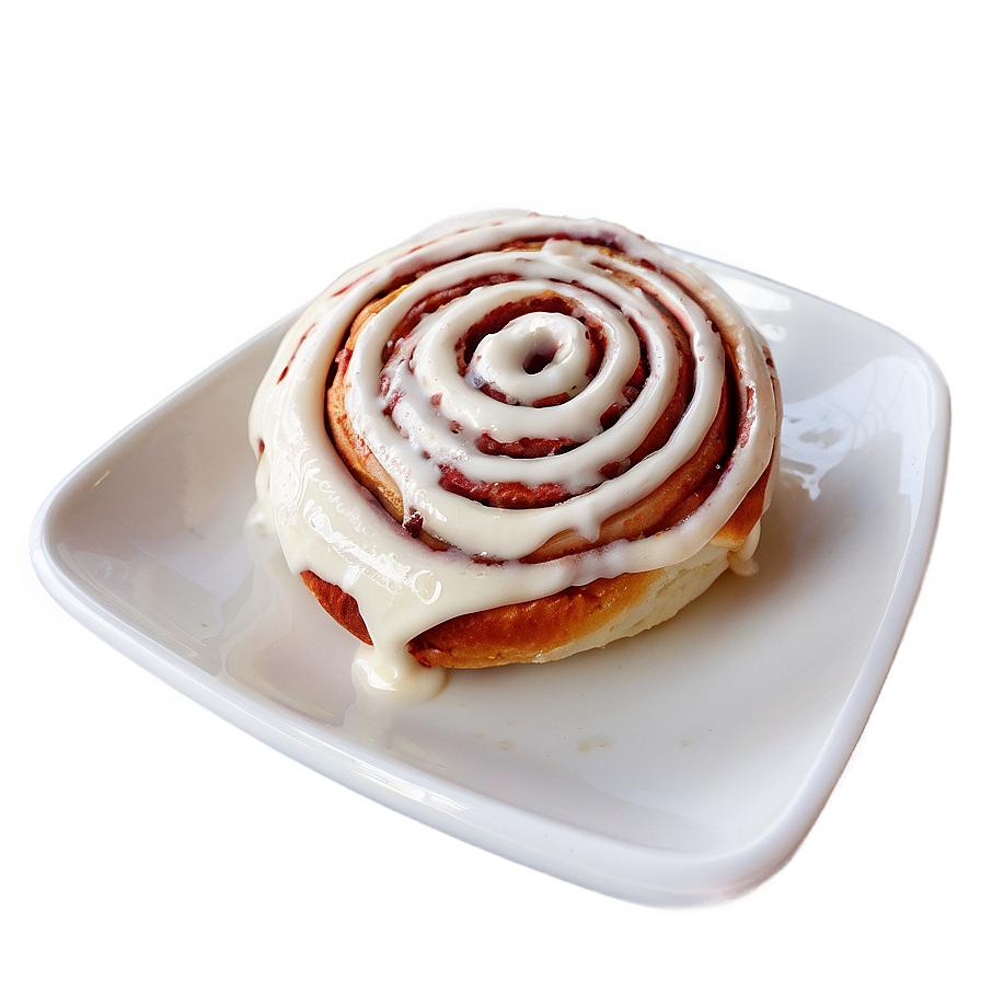 Cinnamon Roll With Cream Cheese Frosting Png Eda74 PNG Image