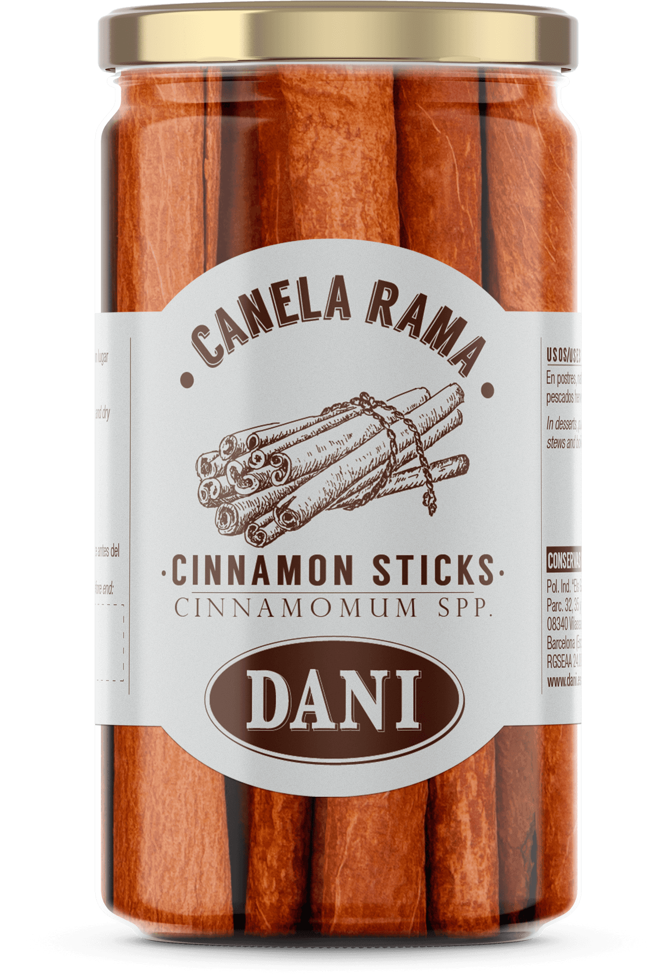 Cinnamon Sticks Jar D A N I Brand PNG Image