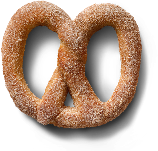 Cinnamon Sugar Coated Pretzel PNG Image