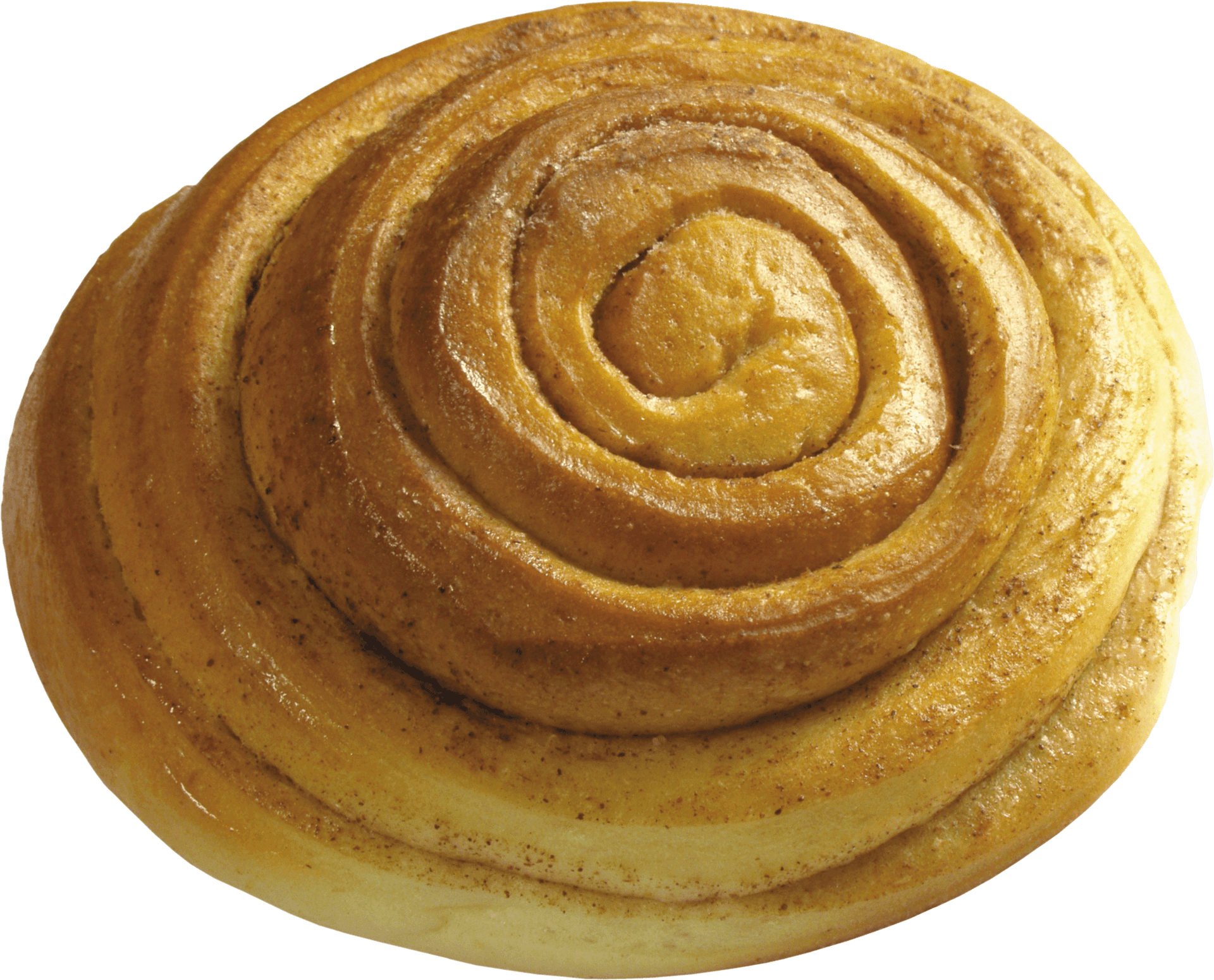 Cinnamon Swirl Bun Top View PNG Image