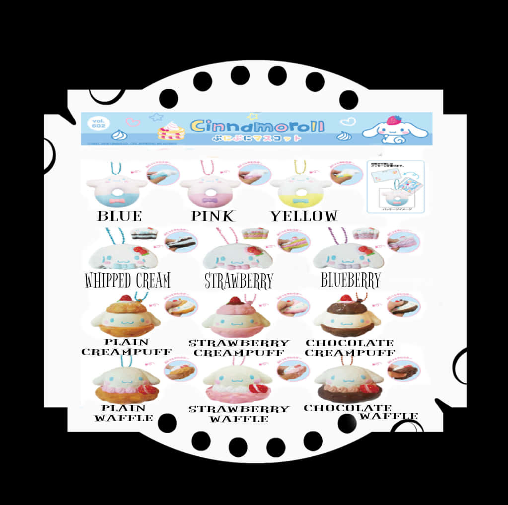 Cinnamoroll Character Desserts Menu PNG Image