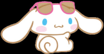 Cinnamoroll Wearing Sunglasses PNG Image