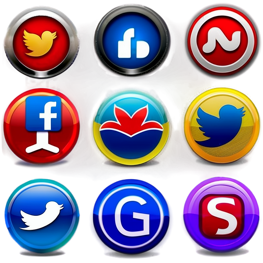 Circle Social Media Buttons Png Ckj47 PNG Image