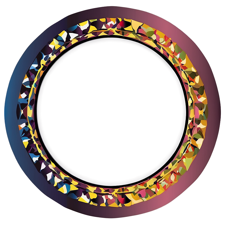 Circle With Geometric Cuts Png Hmb35 PNG Image