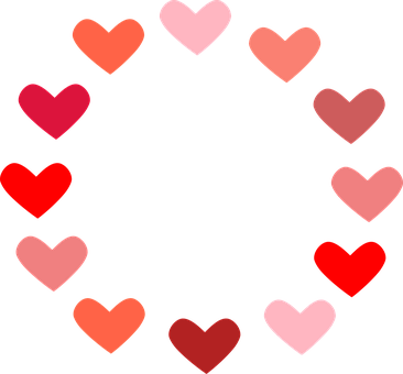 Circleof Hearts Pattern PNG Image