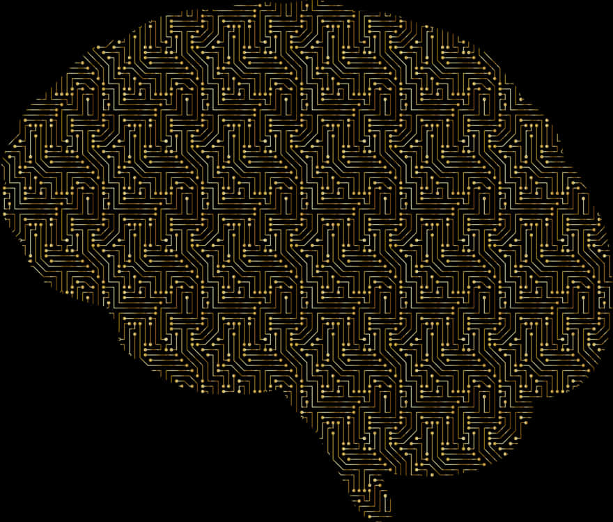 Circuit Brain Illustration PNG Image