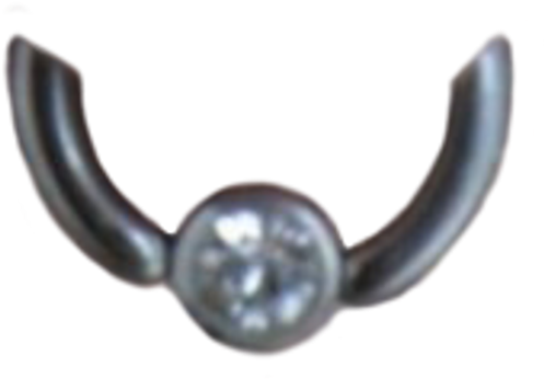 Circular Barbell Piercing Jewelry PNG Image