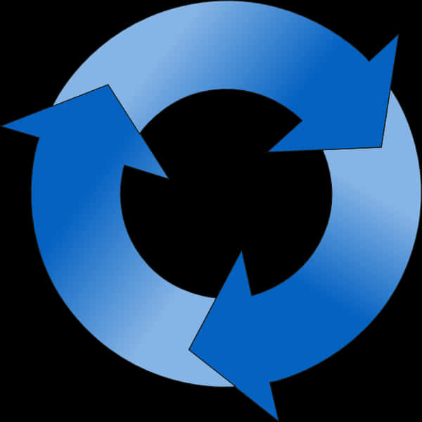 Circular Blue Arrows Transparent Background PNG Image