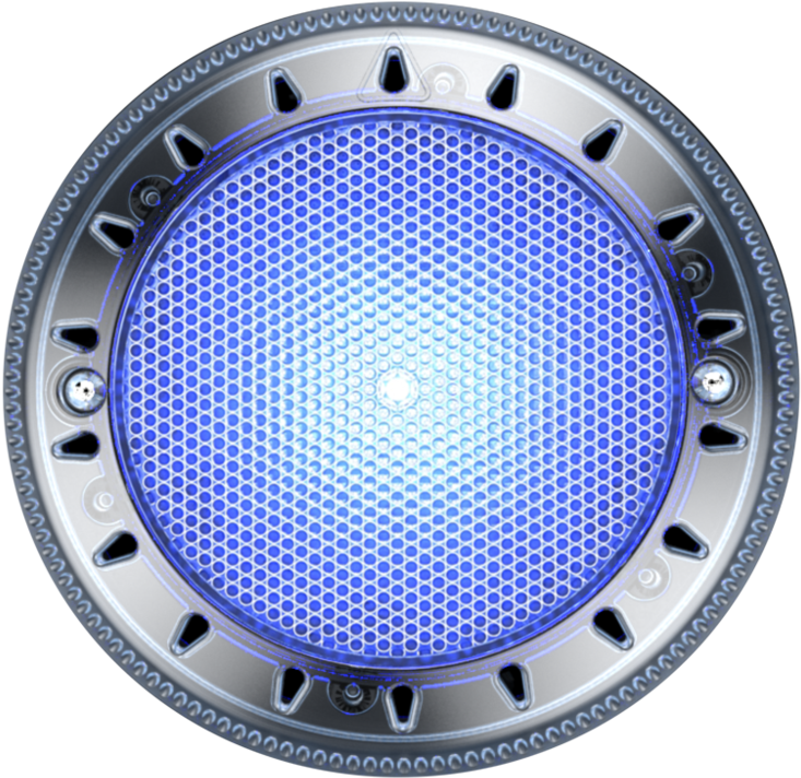 Circular Blue Spa Jet Closeup PNG Image