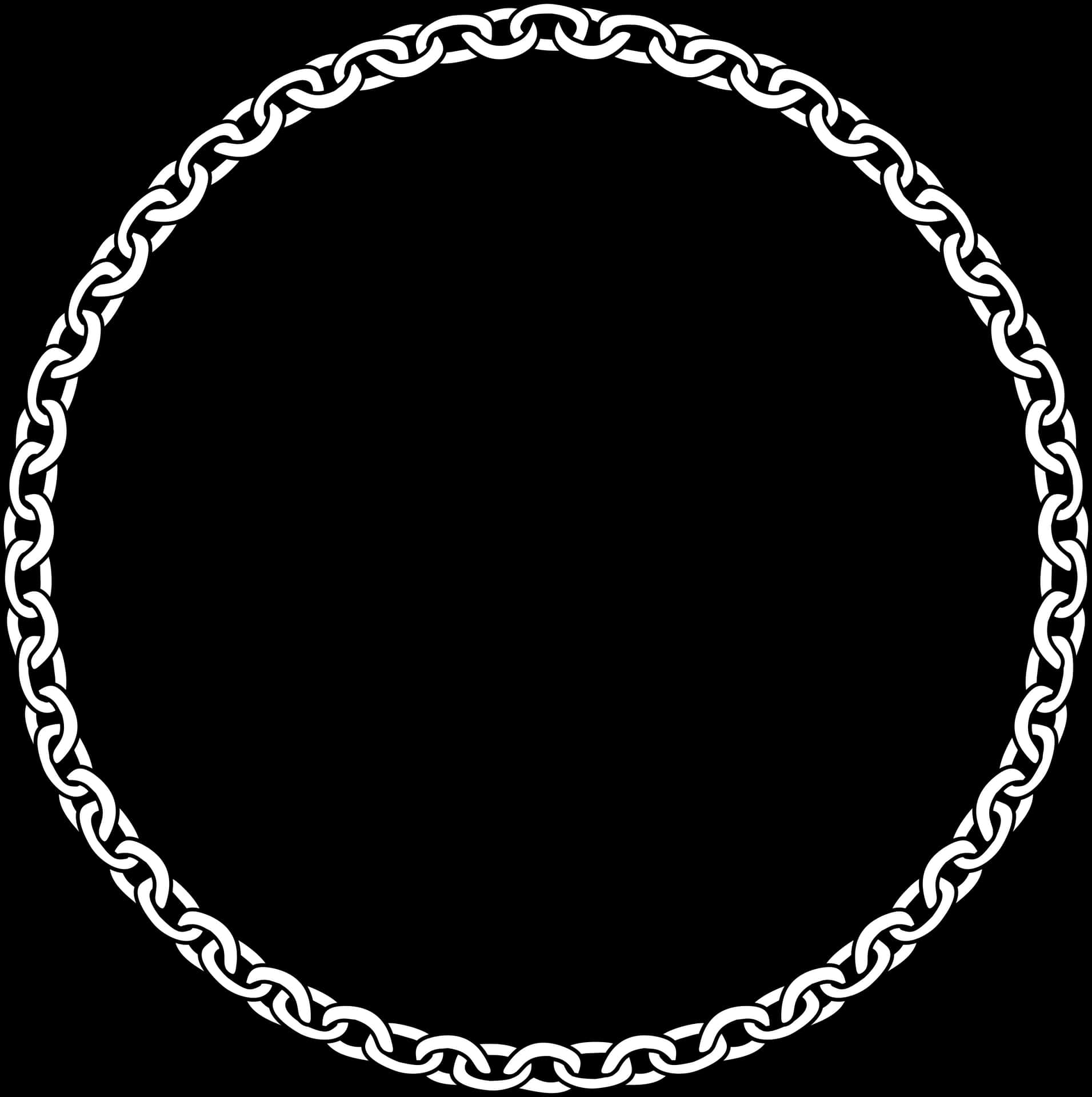 Circular Chain Frame Graphic PNG Image