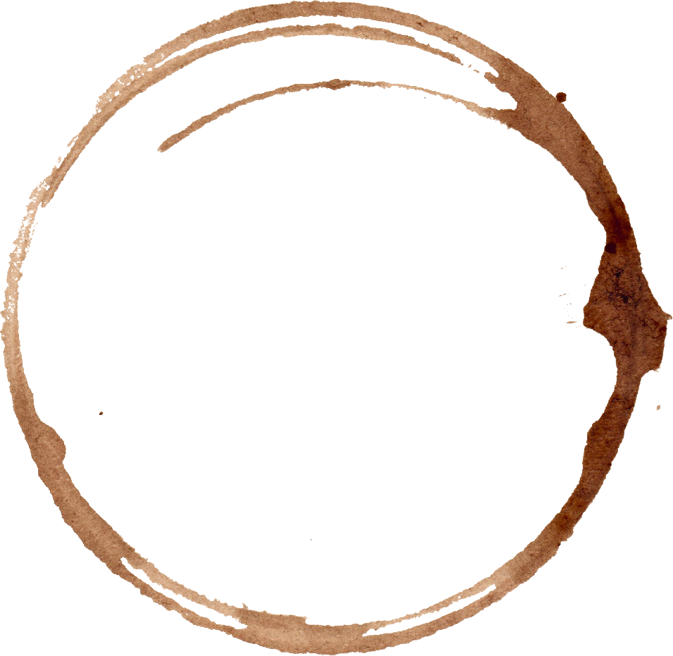 Circular Coffee Stain Texture PNG Image