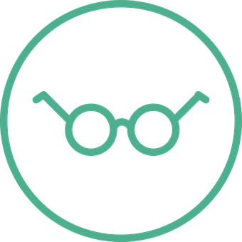 Circular Glasses Icon PNG Image