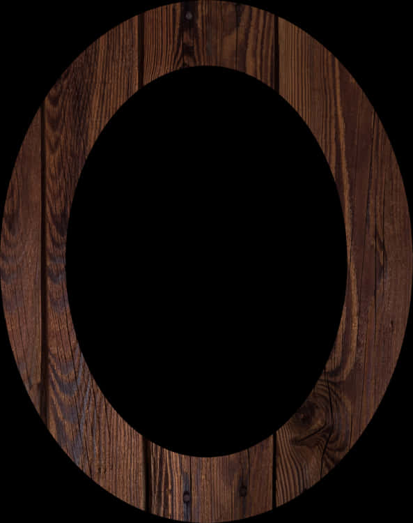 Circular Wooden Frame Texture PNG Image