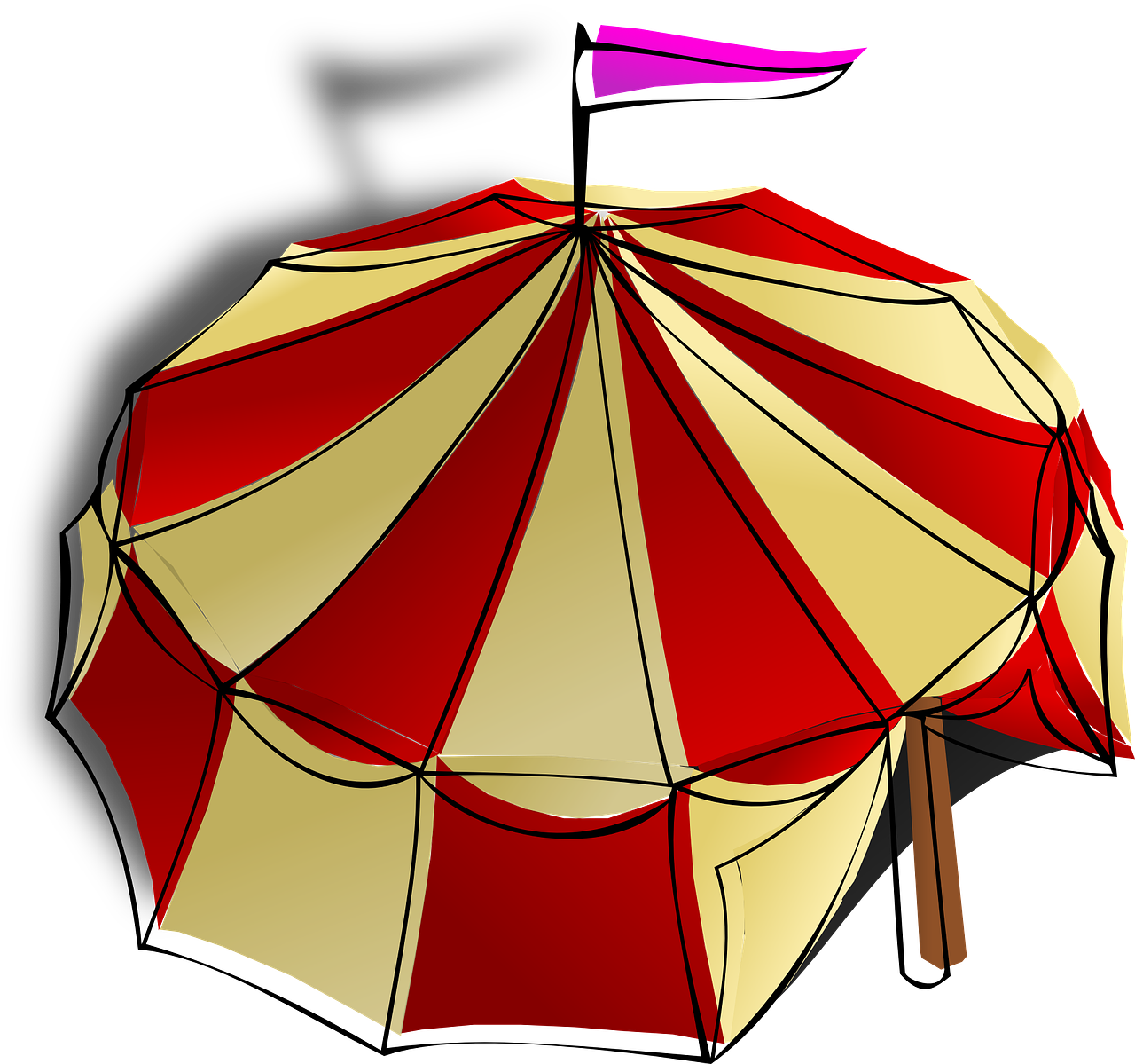 Circus Tent Umbrella Illustration PNG Image