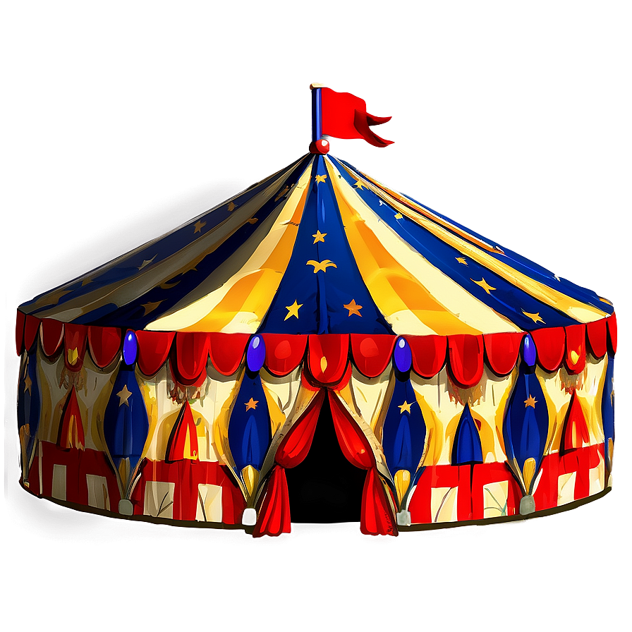 Circus Tent Under Moonlight Png 4 PNG Image