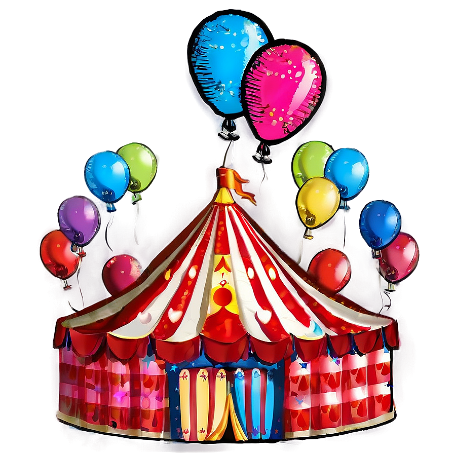 Circus Tent With Balloons Png Dug94 PNG Image