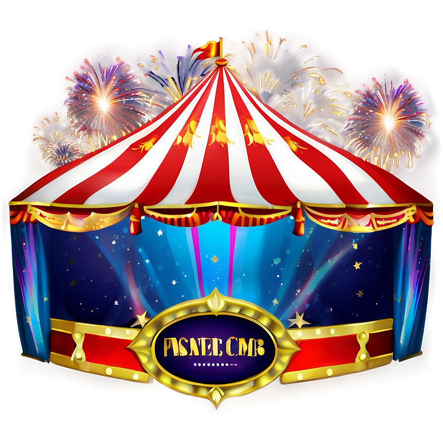 Circus Tent With Fireworks Png Eek PNG Image