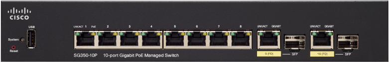 Cisco10 Port Gigabit Po E Managed Switch PNG Image