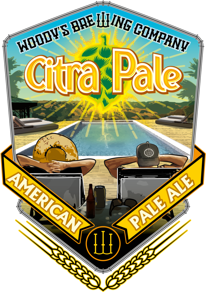 Citra Pale Ale Beer Label PNG Image