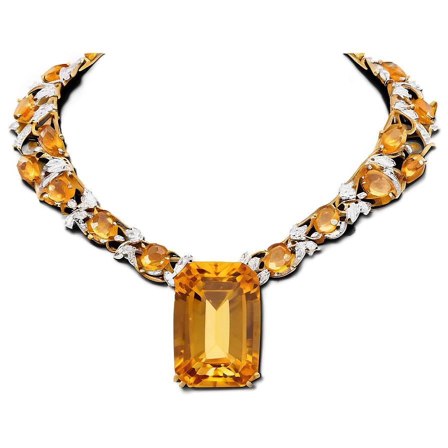 Citrine Necklace Jewel Png Ixj PNG Image