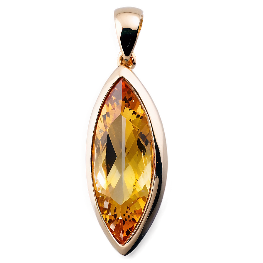 Citrine Pendant Stone Png Whw PNG Image