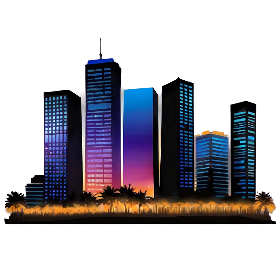 City At Twilight Png Kgv7 PNG Image