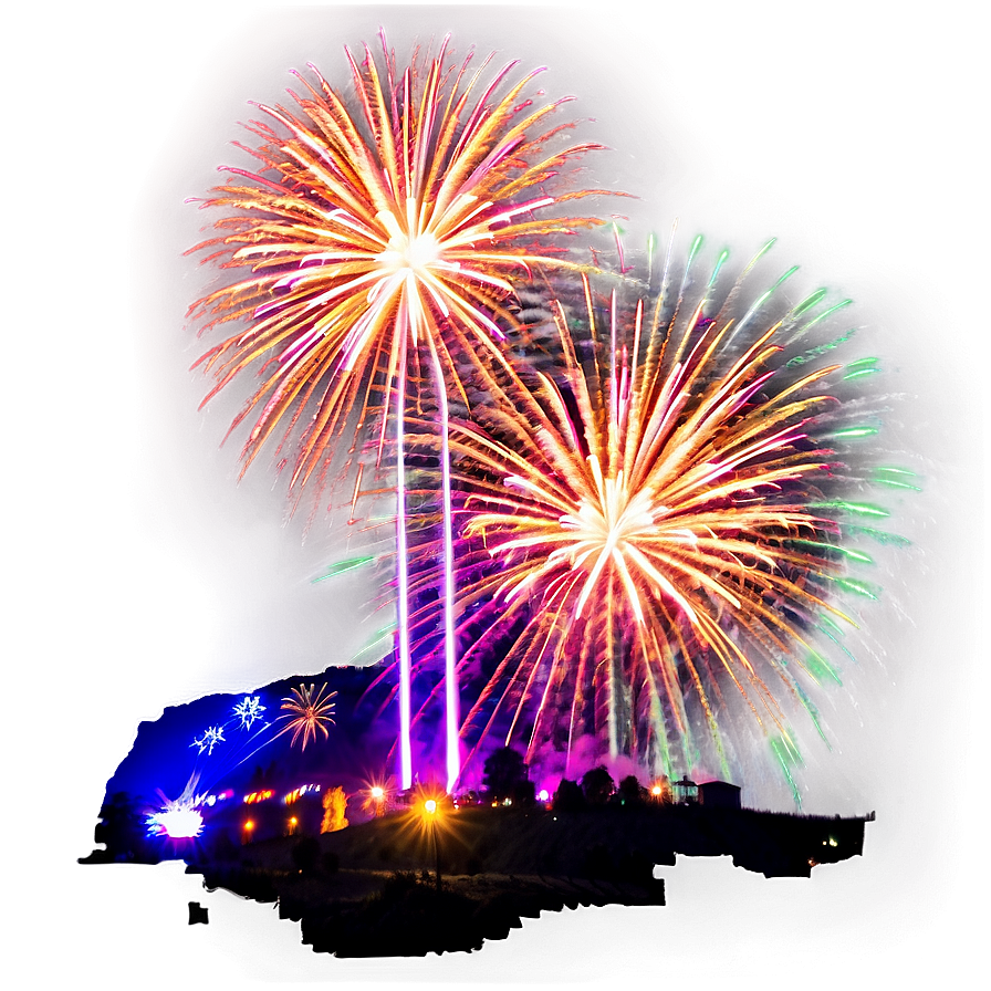 City Fireworks Show Png 05042024 PNG Image