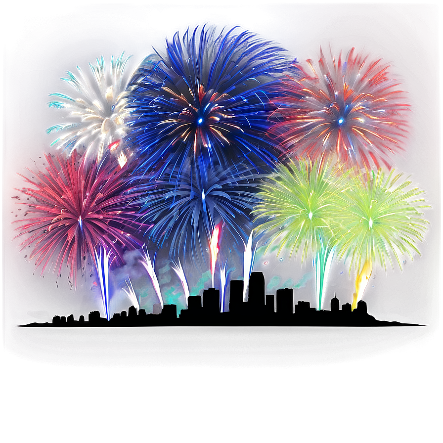 City Fireworks Show Png 05042024 PNG Image