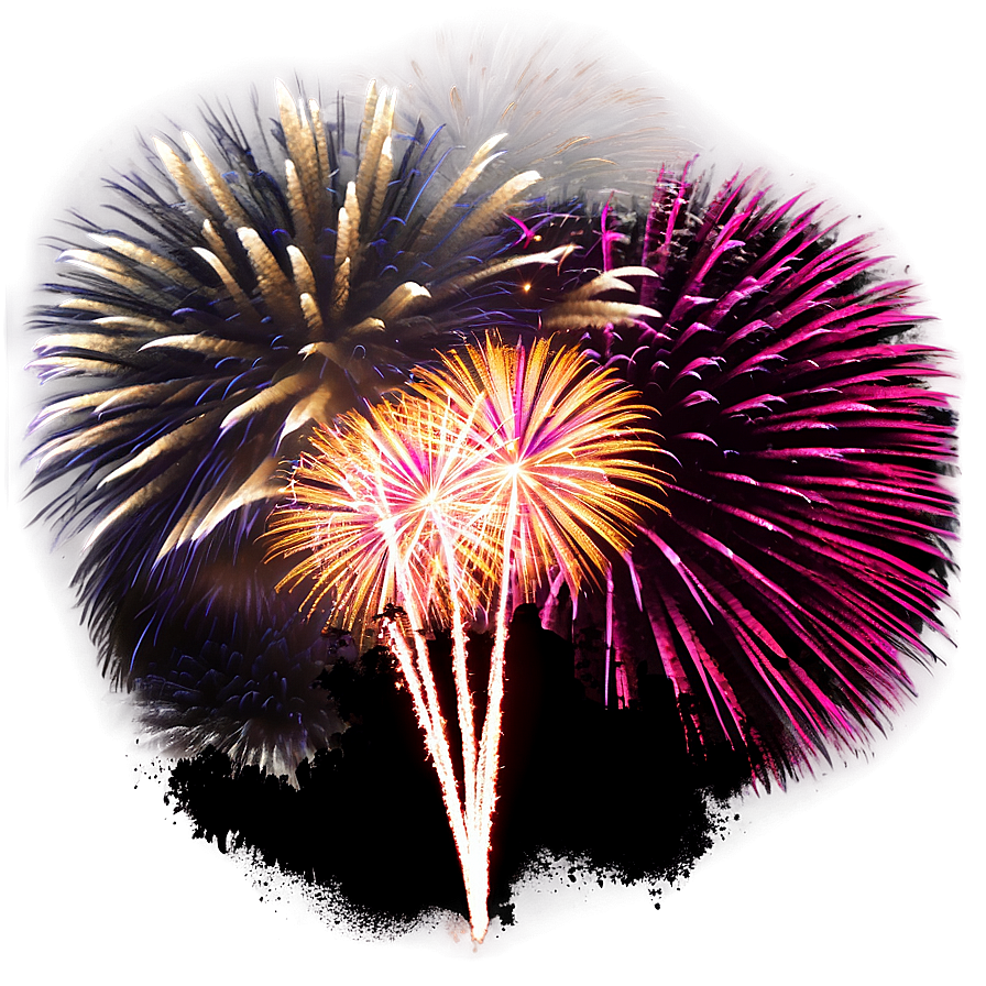 City Fireworks Show Png Xpa PNG Image