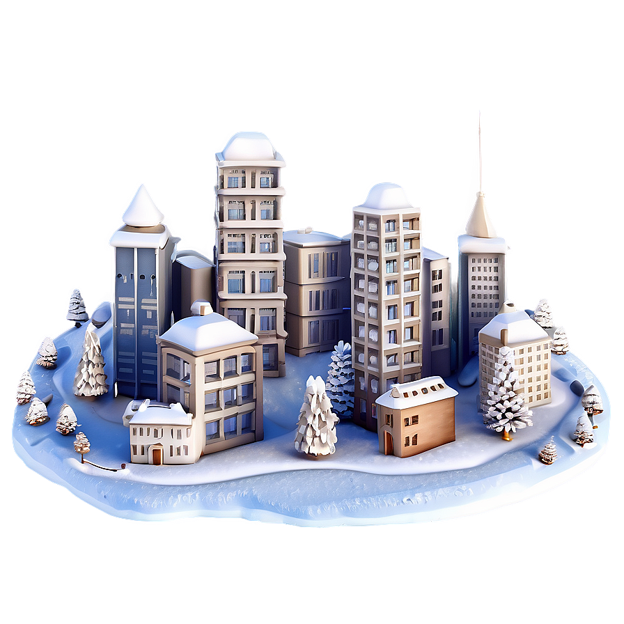 City In Winter Wonderland Png Pai16 PNG Image