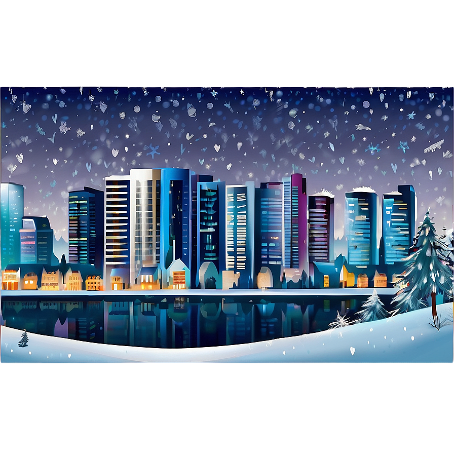 City In Winter Wonderland Png Qwh7 PNG Image