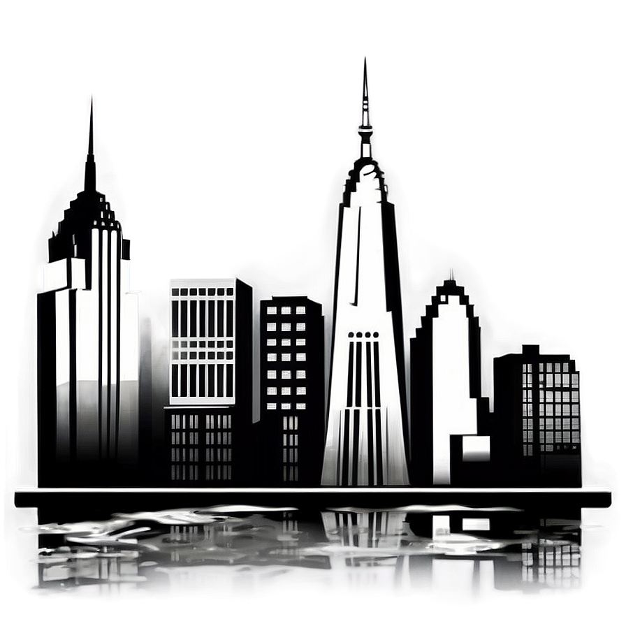 City Skyline Silhouette Png Apu73 PNG Image