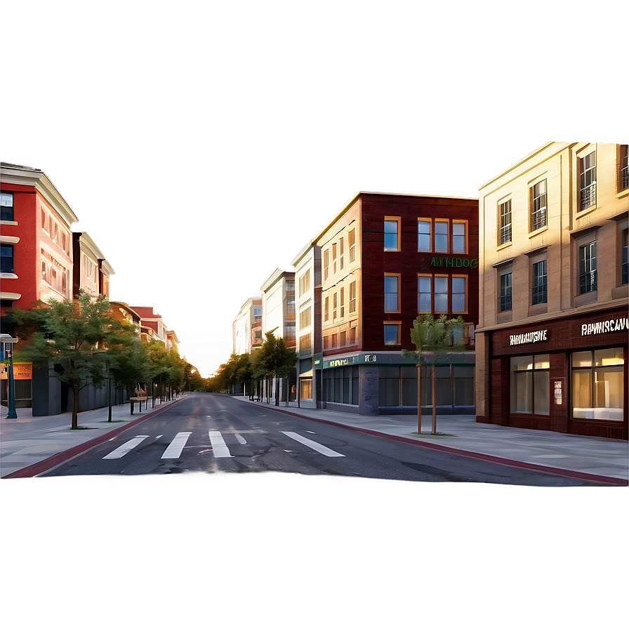 City Street At Dawn Png Jup77 PNG Image