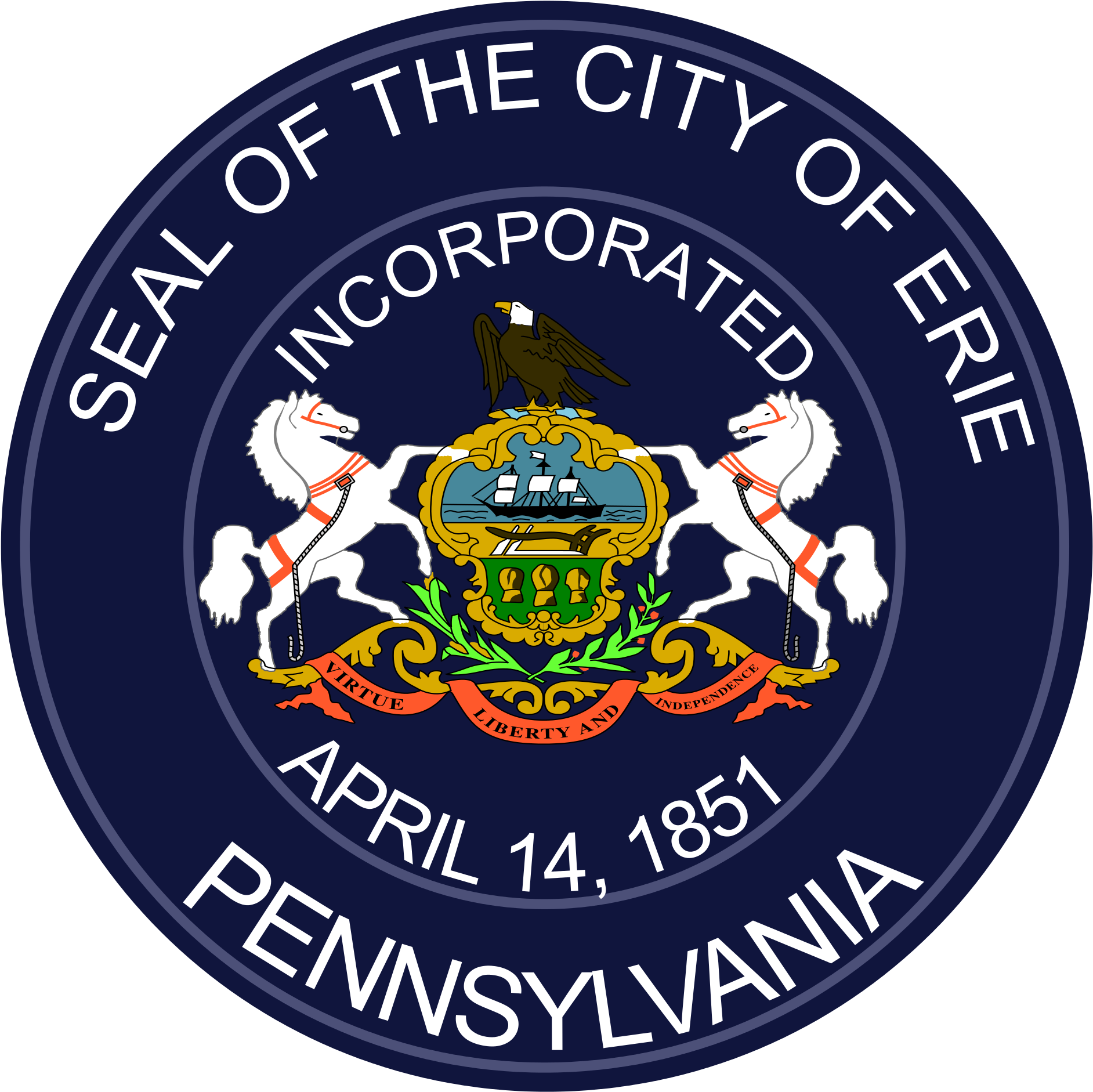 Cityof Erie Pennsylvania Seal PNG Image