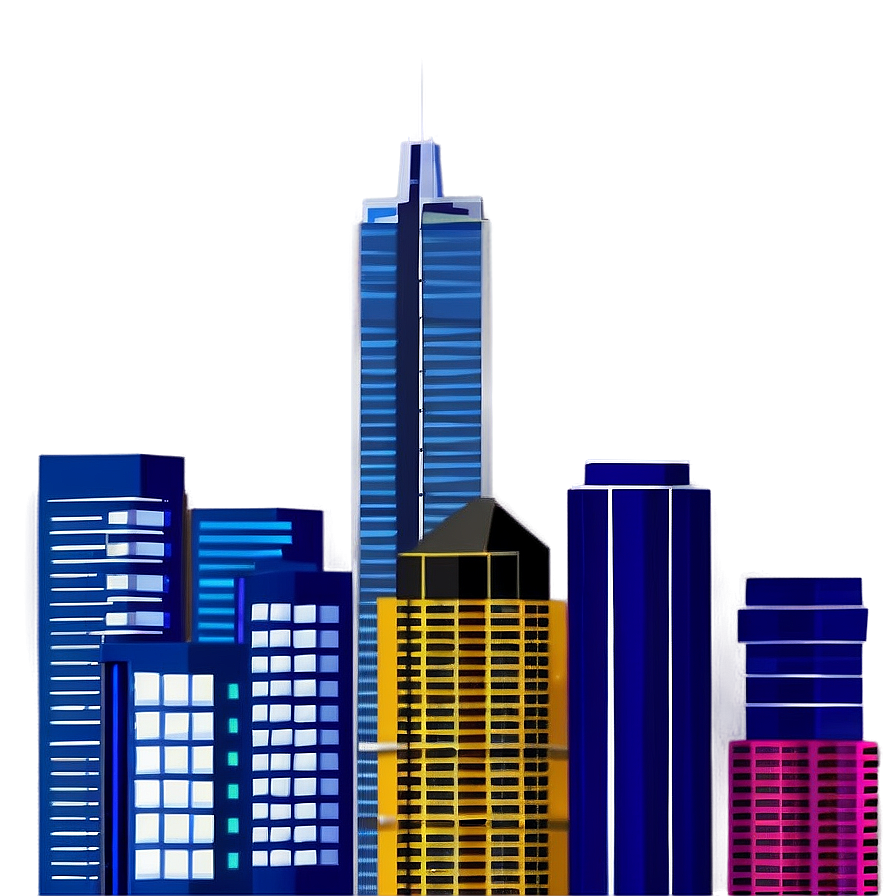 Cityscape With Skyscrapers Png Yhv PNG Image