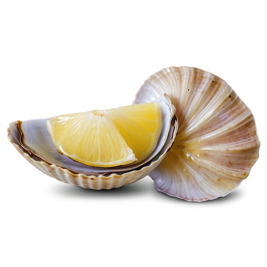 Clam With Lemon Slice Png 05242024 PNG Image