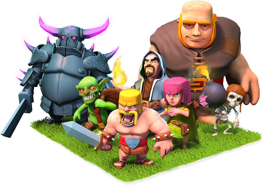 Clash_of_ Clans_ Character_ Collection PNG Image