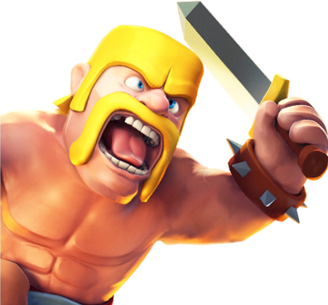 Clashof Clans Barbarian Character PNG Image